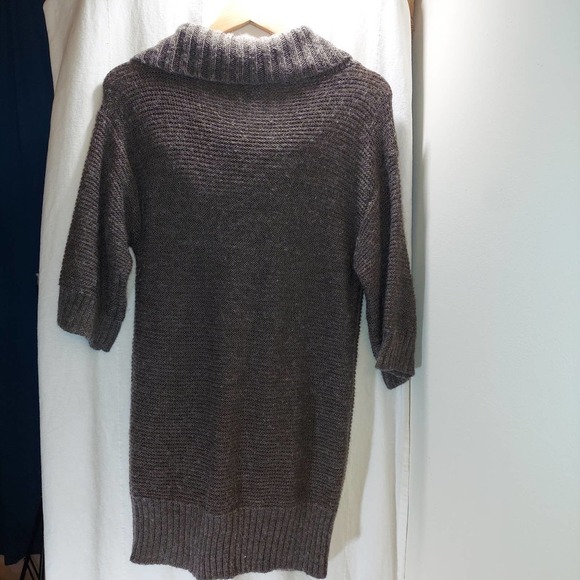 design History Brown Rib Knit Mock Turtle Women's Sweater, Medium - Picture 6 of 8